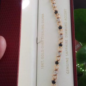 NWT Gold and Saphire Bracelet